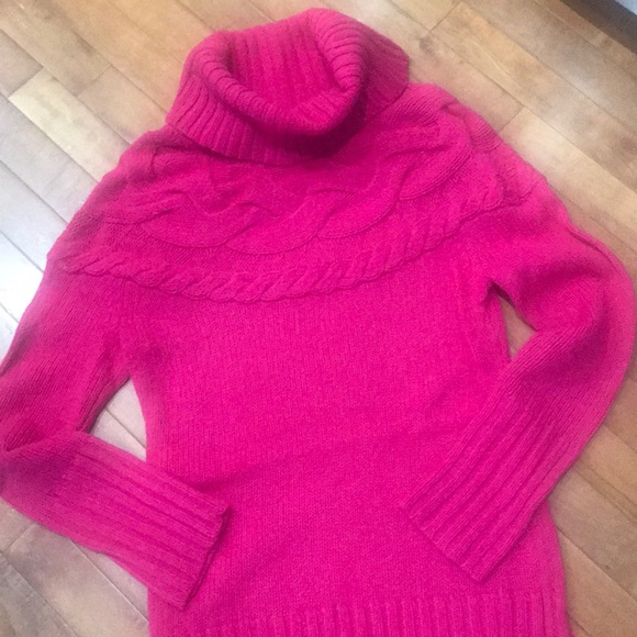 bright pink sweater
